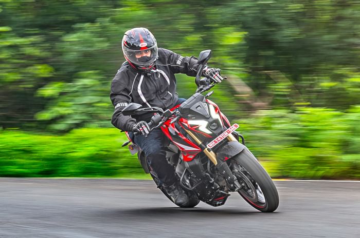 2025 Bajaj Pulsar NS400Z review: More power, more grip 2025 Bajaj Pulsar NS400Z cornering shot